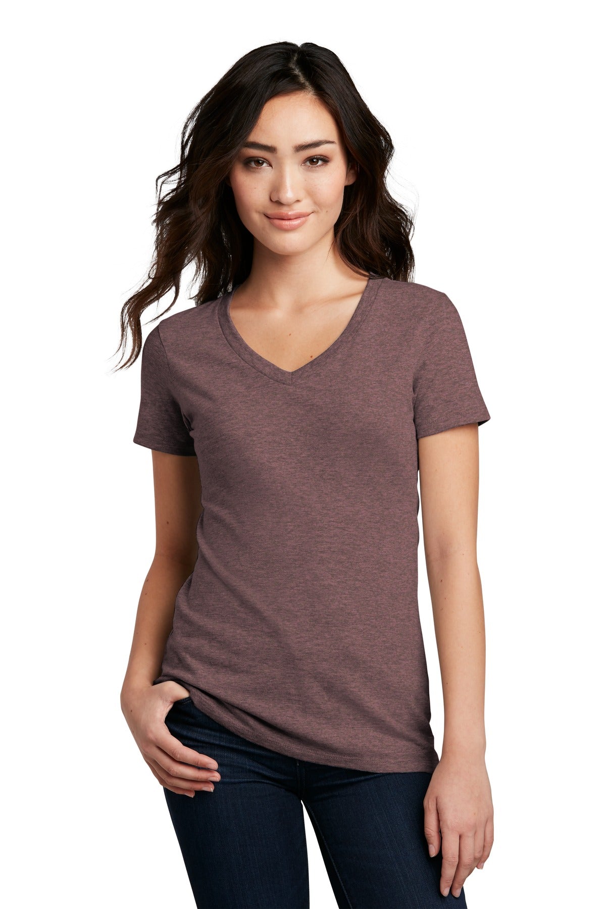 District- District® Women's Perfect Blend® CVC V-Neck Tee. DM1190L-Medtech- 20