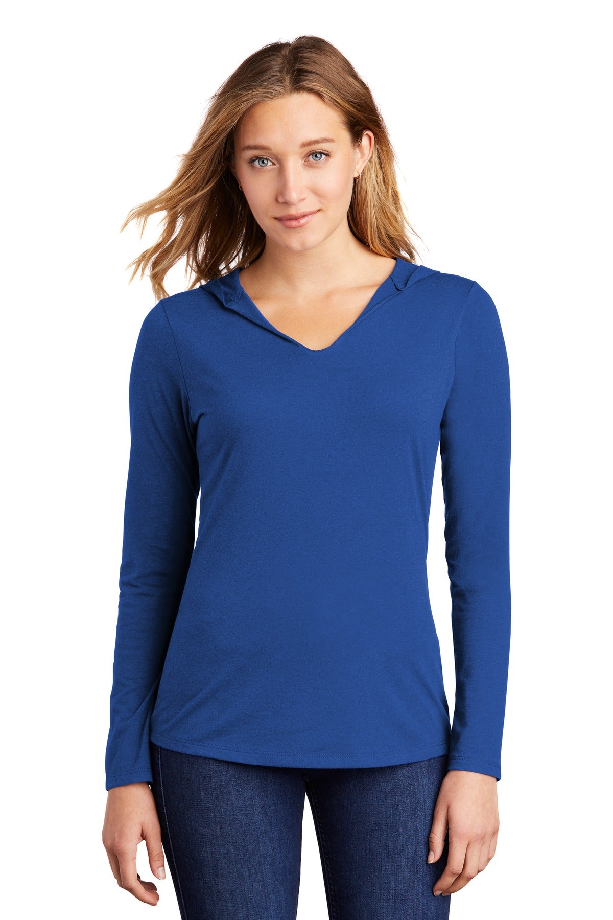 District- District® Women's Perfect Tri® Long Sleeve Hoodie. DM139L-Medtech- 3