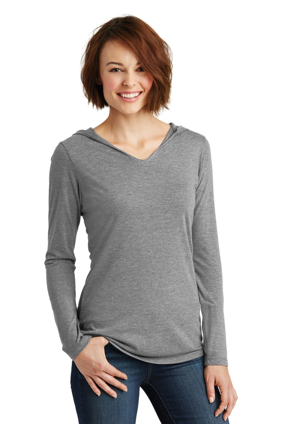 District- District® Women's Perfect Tri® Long Sleeve Hoodie. DM139L-Medtech- 5