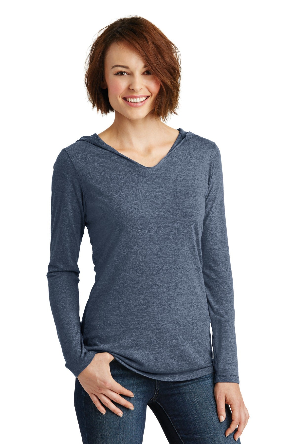 District- District® Women's Perfect Tri® Long Sleeve Hoodie. DM139L-Medtech- 6