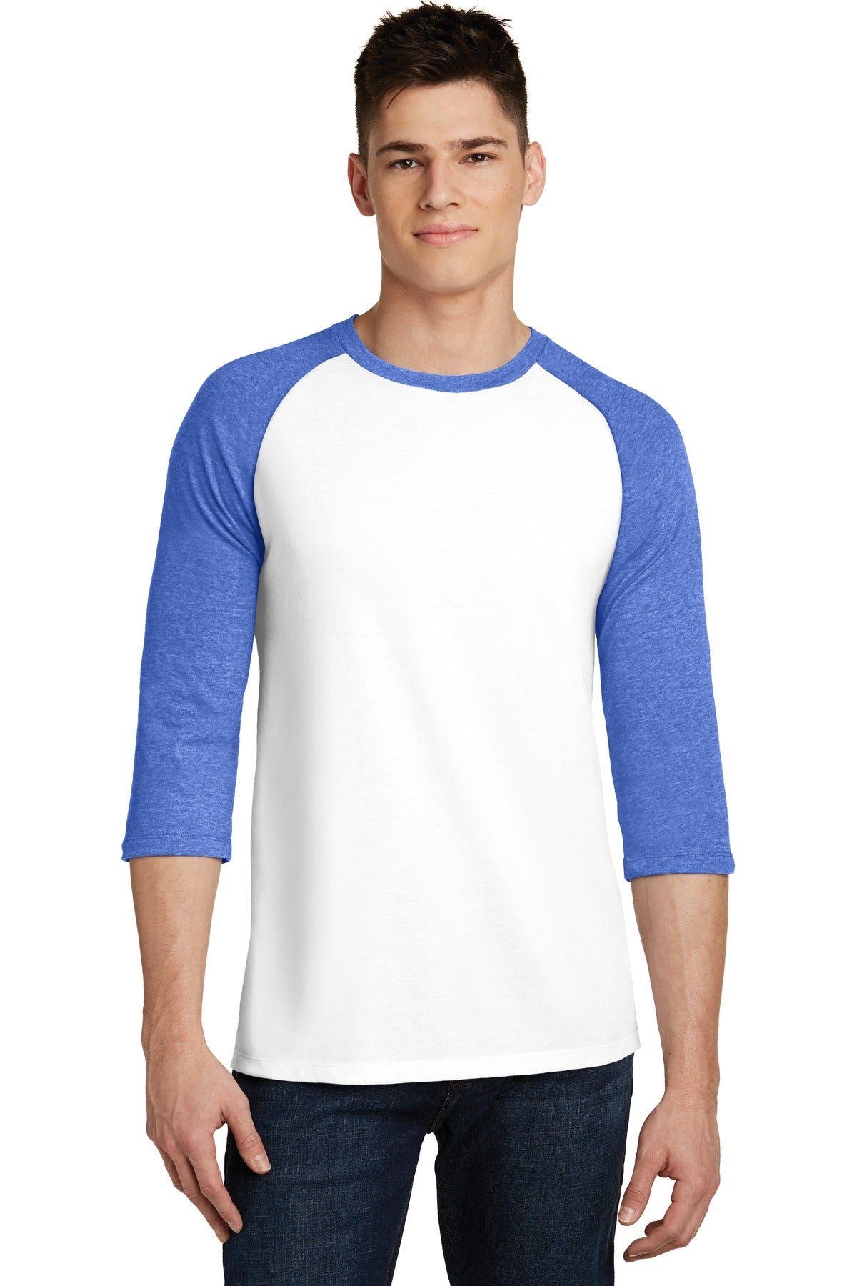 District- District® Very Important Tee® 3/4-Sleeve Raglan. DT6210-Medtech- 6