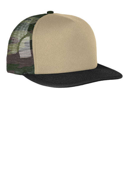 District- District® Flat Bill Snapback Trucker Cap. DT624-Medtech- 2