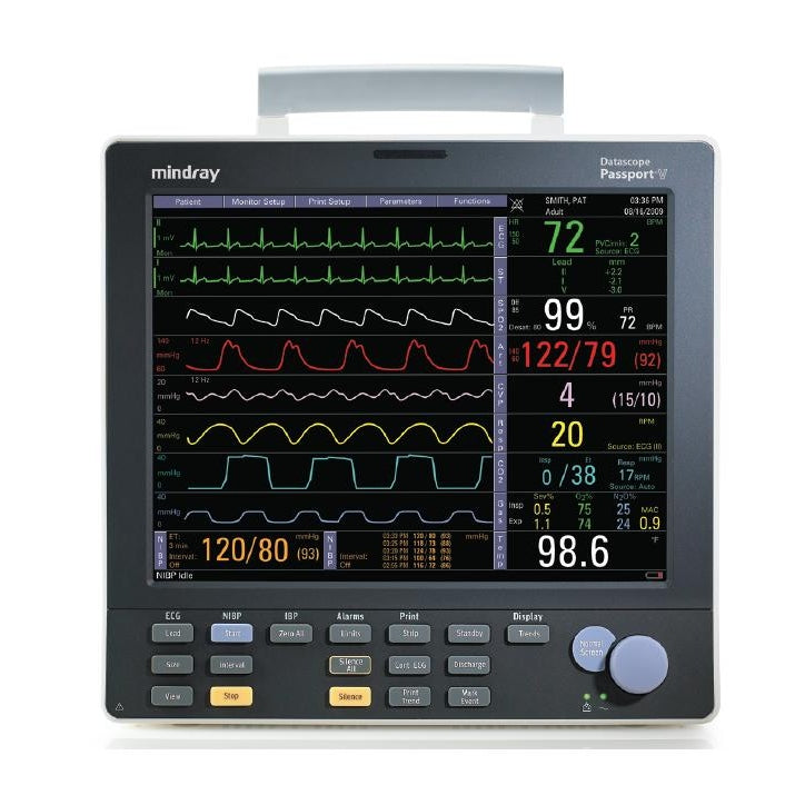 Datascope Mindray Passport V ECG, NIBP, SPO2, TEMP, ETCO2, IBP, Recertified