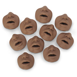  Nasco Healthcare-David/Paul Channel Mouth/Nosepieces 10 Pk. - Dark-MedTech-1