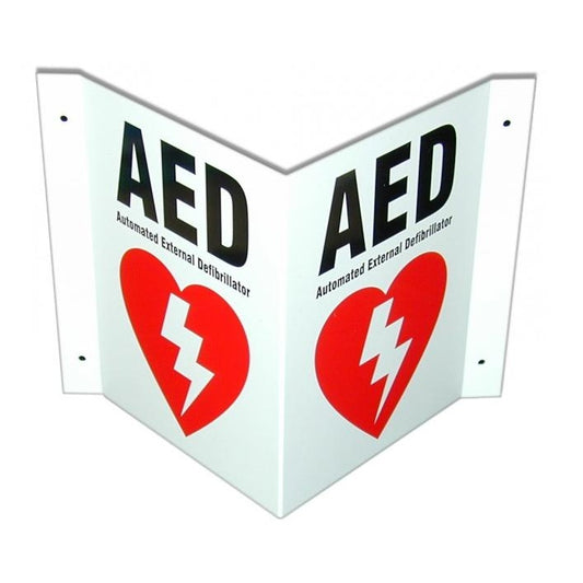 Defibtech 3-Way AED Wall Sign