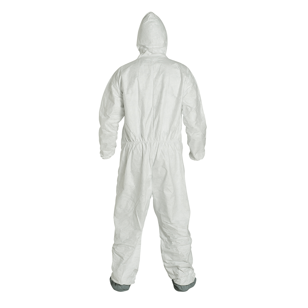 DuPont™ Tyvek® Coveralls with Attached Hood, Boots, Elastic Wrists, Serged Seams