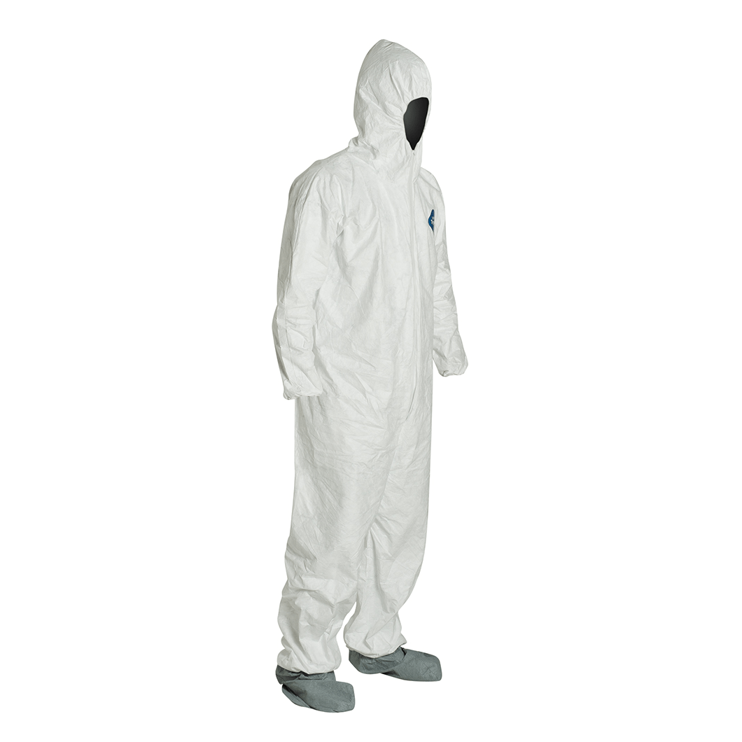 DuPont™ Tyvek® Coveralls with Attached Hood, Boots, Elastic Wrists, Serged Seams