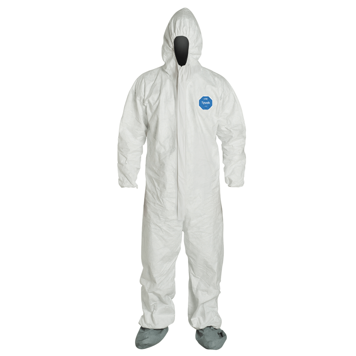 DuPont™ Tyvek® Coveralls with Attached Hood, Boots, Elastic Wrists, Serged Seams