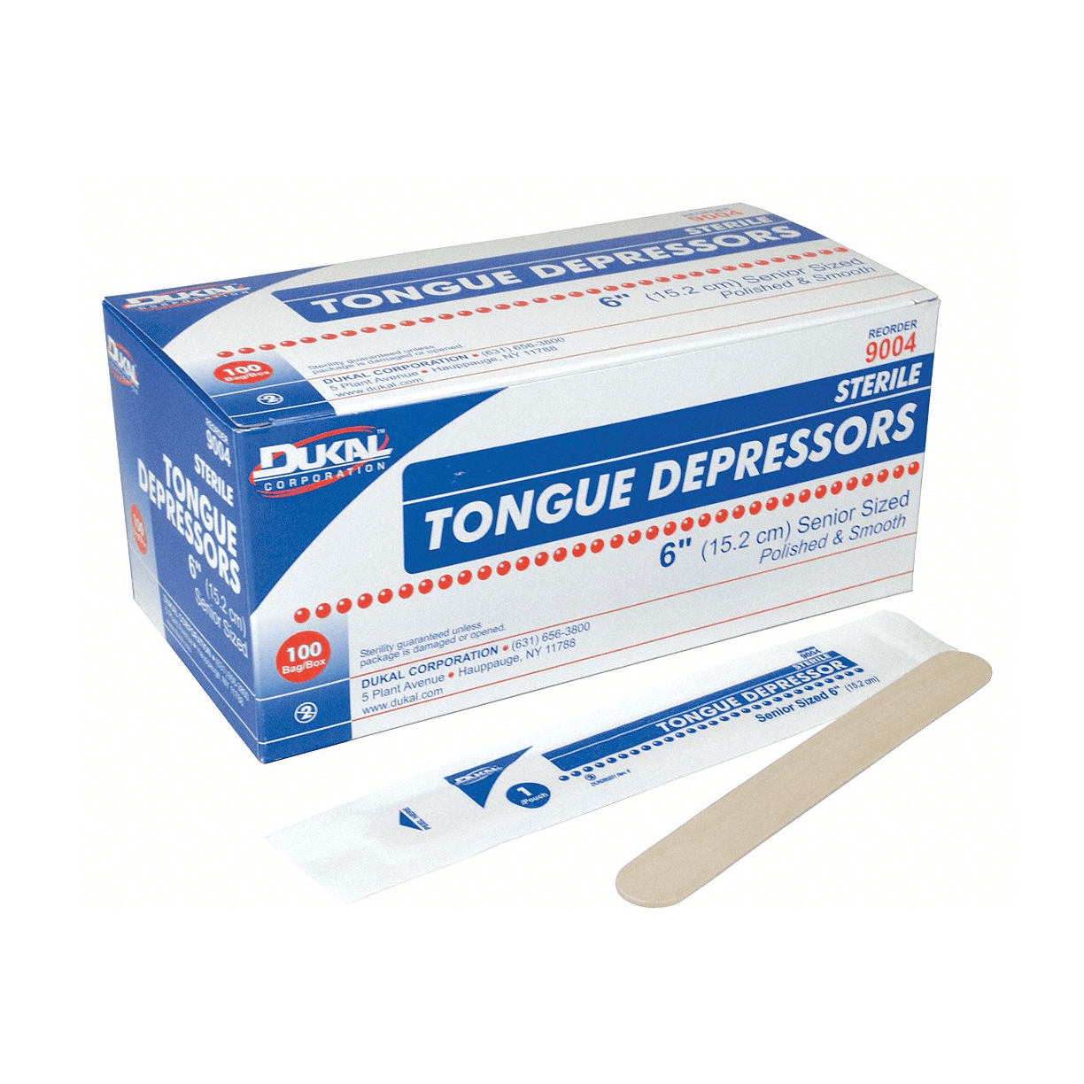 Dukal 6" Tongue Depressors BX/100