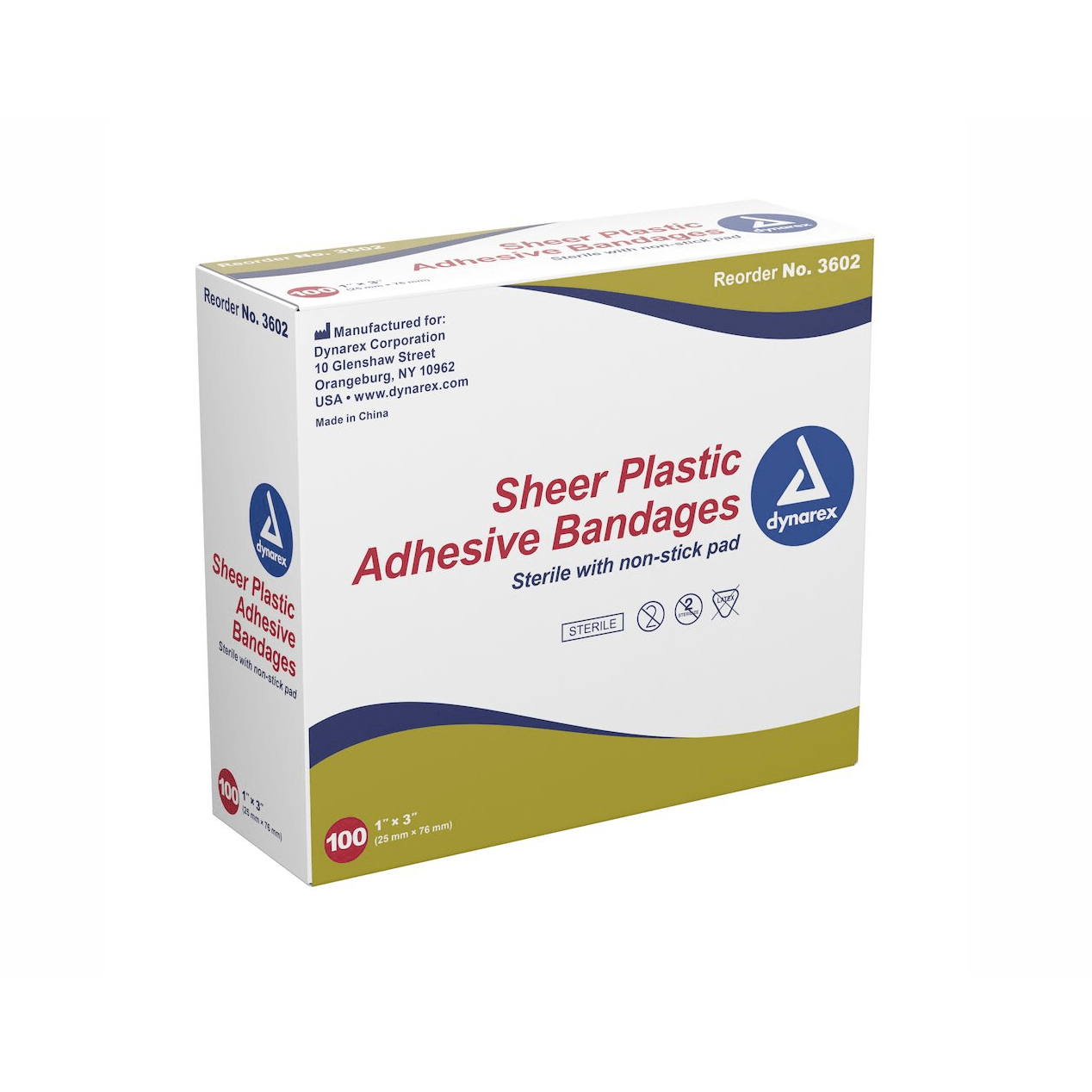 Dynarex® Adhesive Bandages 1" x 3" BX/100