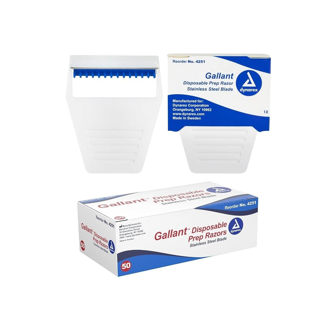 Dynarex® Gallant Disposable Prep Razor BX/50