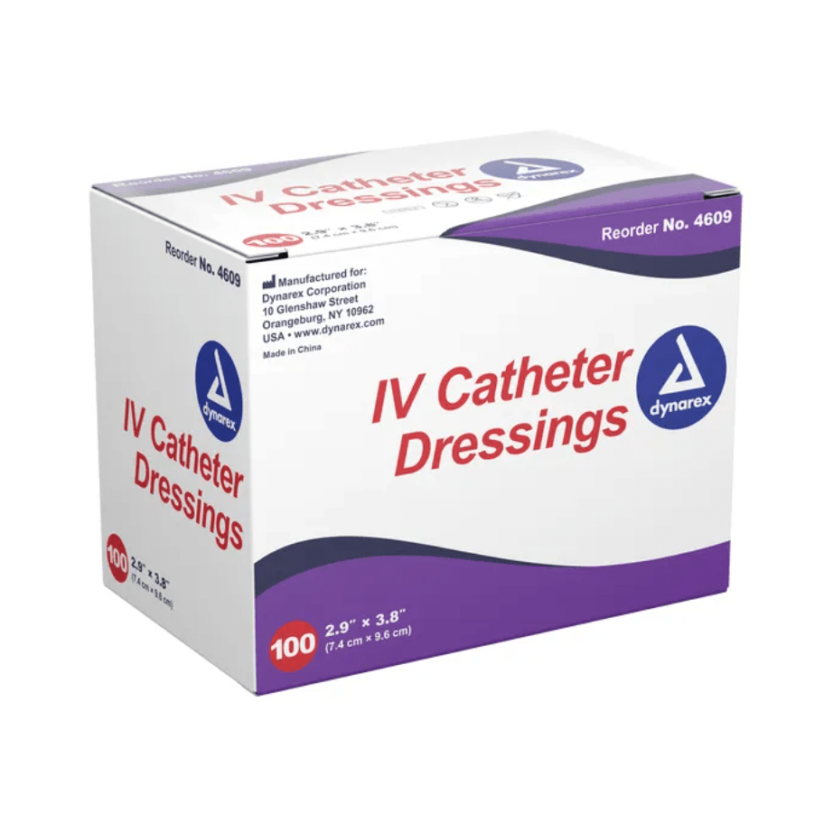 Dynarex® IV Catheter Dressing, Sterile, 2.9" x 3.8" BX/100