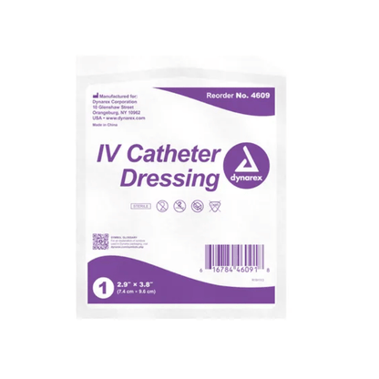 Dynarex® IV Catheter Dressing, Sterile, 2.9" x 3.8" BX/100