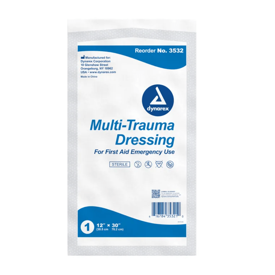 Dynarex® Multi-Trauma Dressing, Sterile, 12" x 30"