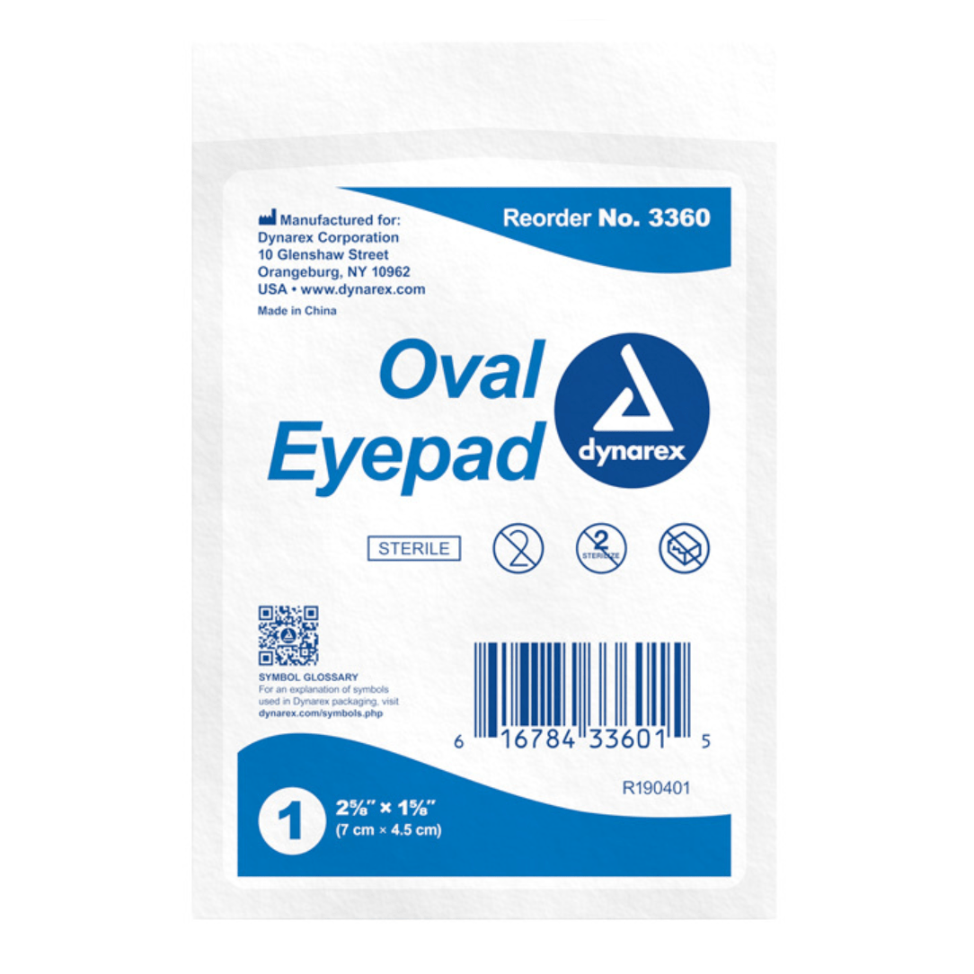 Dynarex® Oval Eye Pads, Sterile BX/50