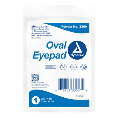 Dynarex® Oval Eye Pads, Sterile BX/50