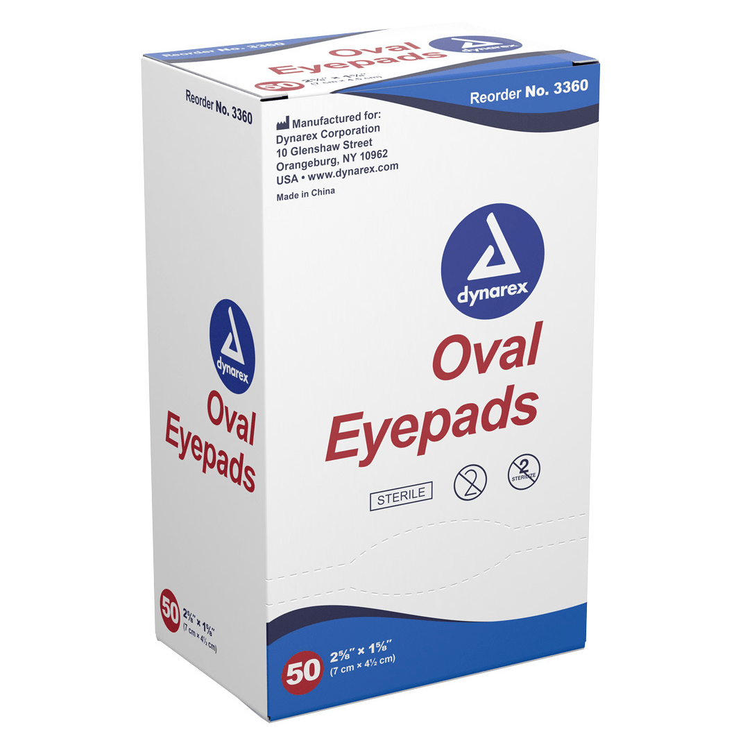 Dynarex® Oval Eye Pads, Sterile BX/50