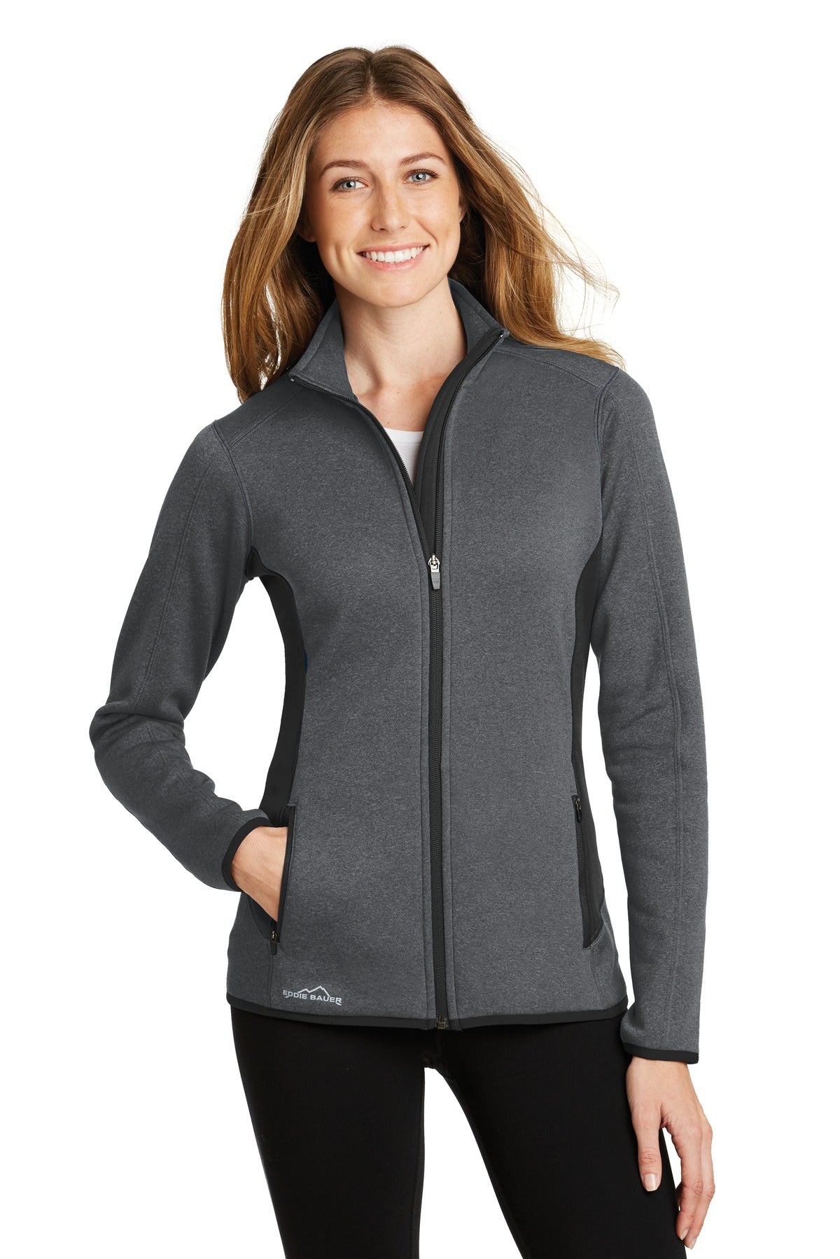 Eddie Bauer- Eddie Bauer® Women's Full-Zip Heather Stretch Fleece Jacket. EB239-Medtech- 2