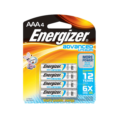 Energizer® AAA Advanced Lithium® Batteries PK/4