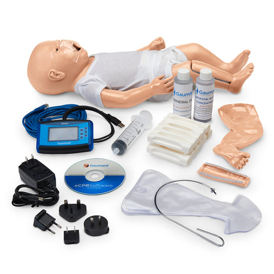  Nasco Healthcare-Gaumard® Advanced Susie® and Simon® Newborn CPR Torso with OMNI® Code Blue® Pack - Light-MedTech-1