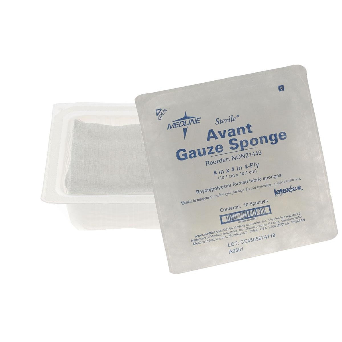 Gauze Sponge 4X4, Sterile 4py, Avant, 10/Tray