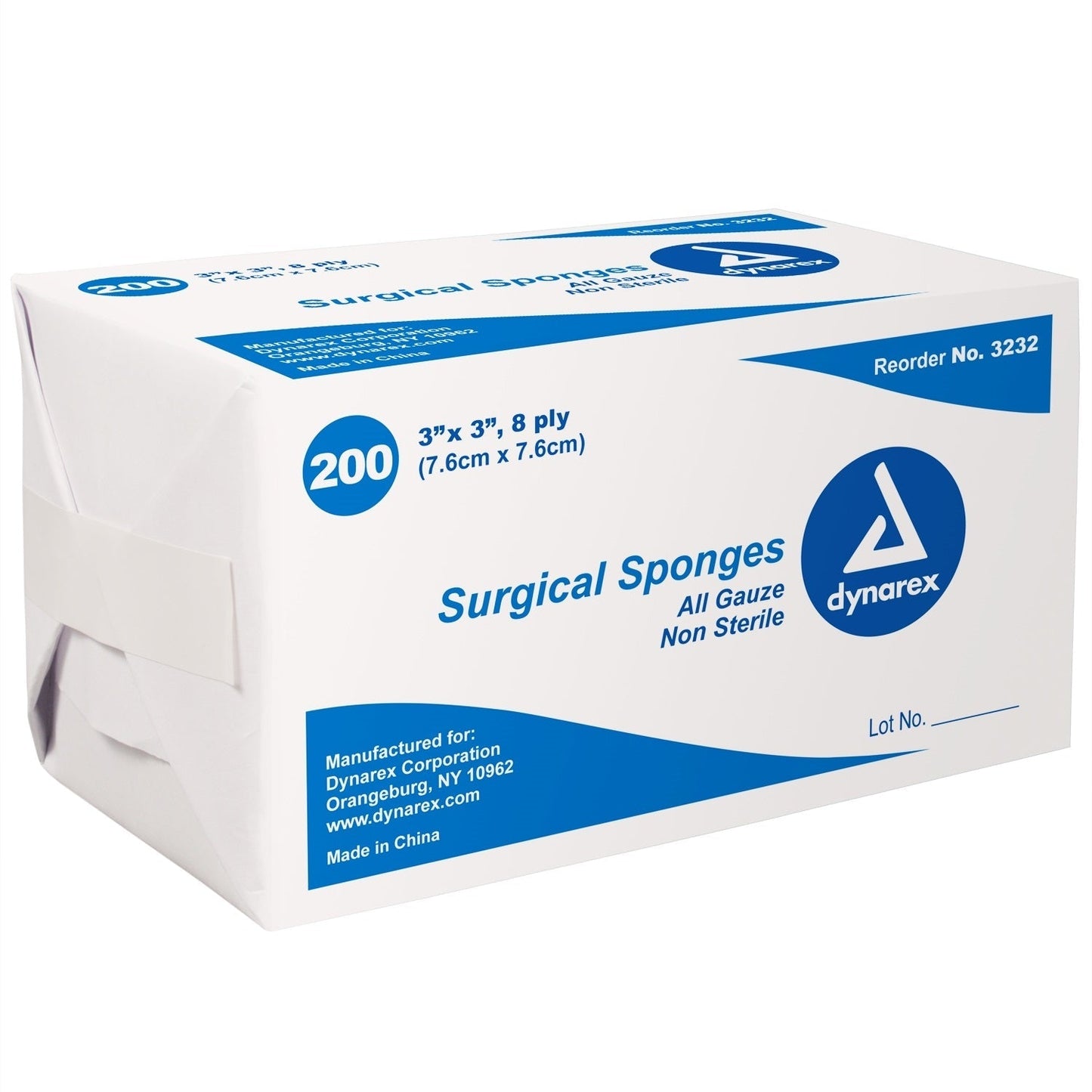 Gauze Sponge Non-Sterile 3x3, 8 ply, 200/PK