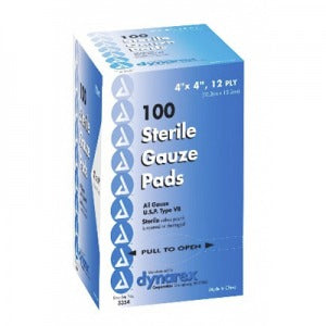 Gauze Sponge Sterile 1's, 4x4, 12ply