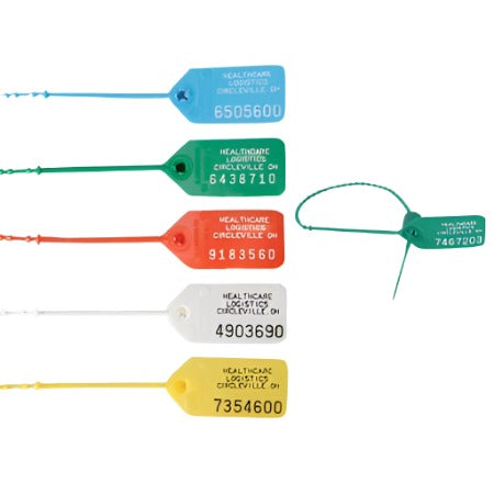Health Care Logistics | Pull-Tite II Seal Numbered Lock | Yellow 9 Inch