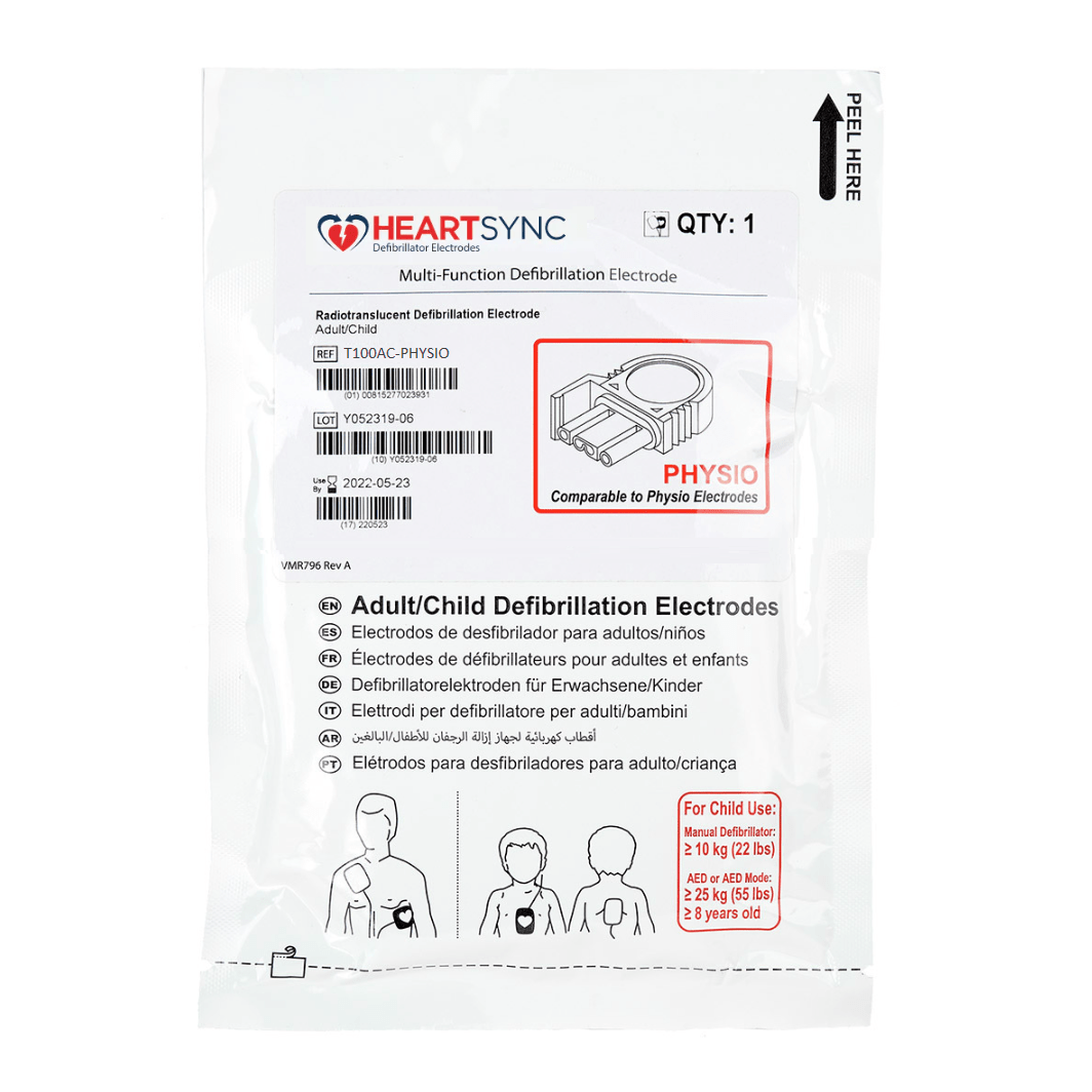 Heart Sync® LIFEPAK® Multi-Function Defibrillator Pads, Leads In, Adult / Child 1 Pair