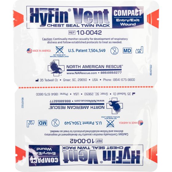 HyFin® Vent Compact Chest Seal Twin Pack