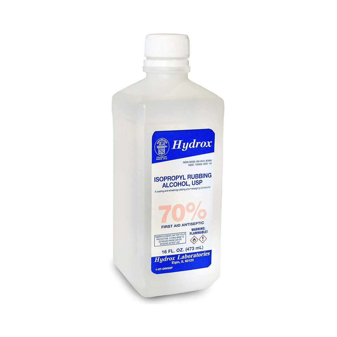 Hydrox Laboratories Isopropyl Alcohol 70%, 16 oz. Bottle