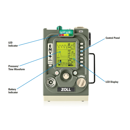 Impact ZOLL® Uni-Vent® 731 EMV+ w/Masimo SPO2, Recertified