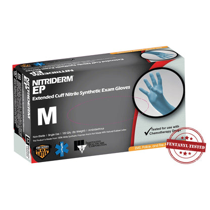 Innovative Health NitriDerm® EP Nitrile Exam Gloves, Extended Cuff