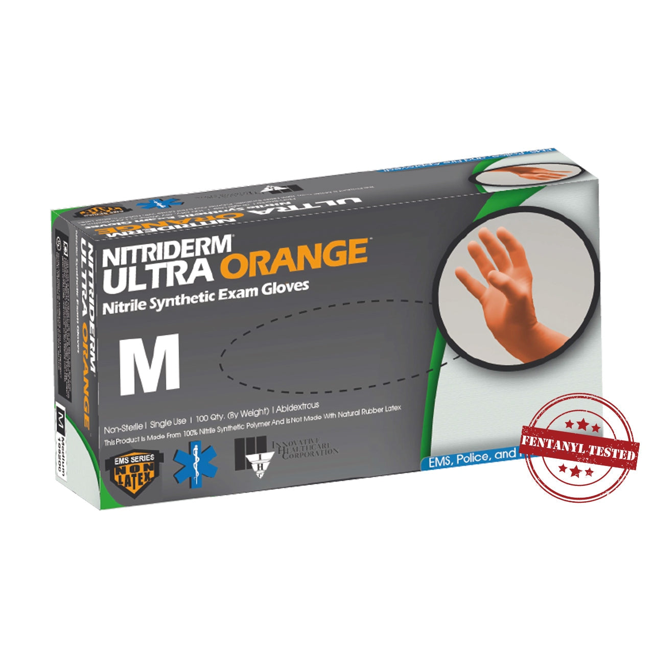  Innovative Health-Innovative Health NitriDerm® Ultra Orange™ Nitrile Exam Gloves-MedTech-1