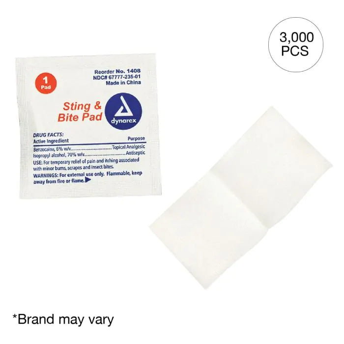 Insect Bite Pads Case of 3000