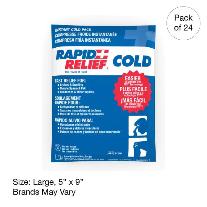 Instant Cold Ice Packs Large 5x9" Case of 24