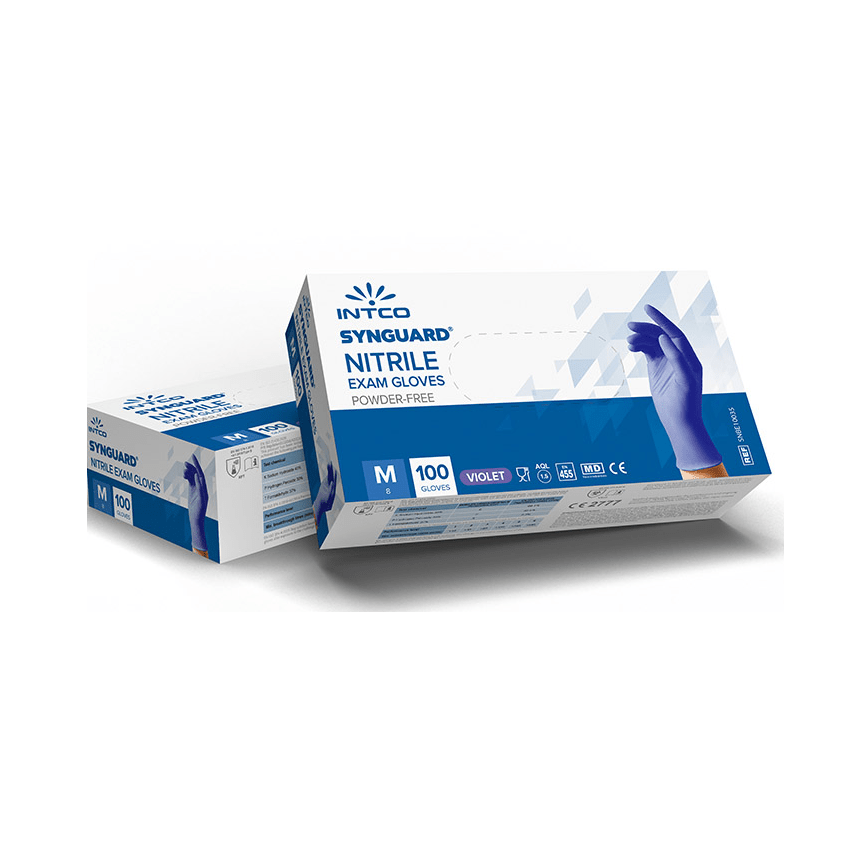  Intco-Intco Synguard® Black Nitrile Exam Gloves, BX/100-MedTech-1