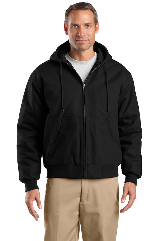 CornerStone- CornerStone® Tall Duck Cloth Hooded Work Jacket. TLJ763H-Medtech- 1