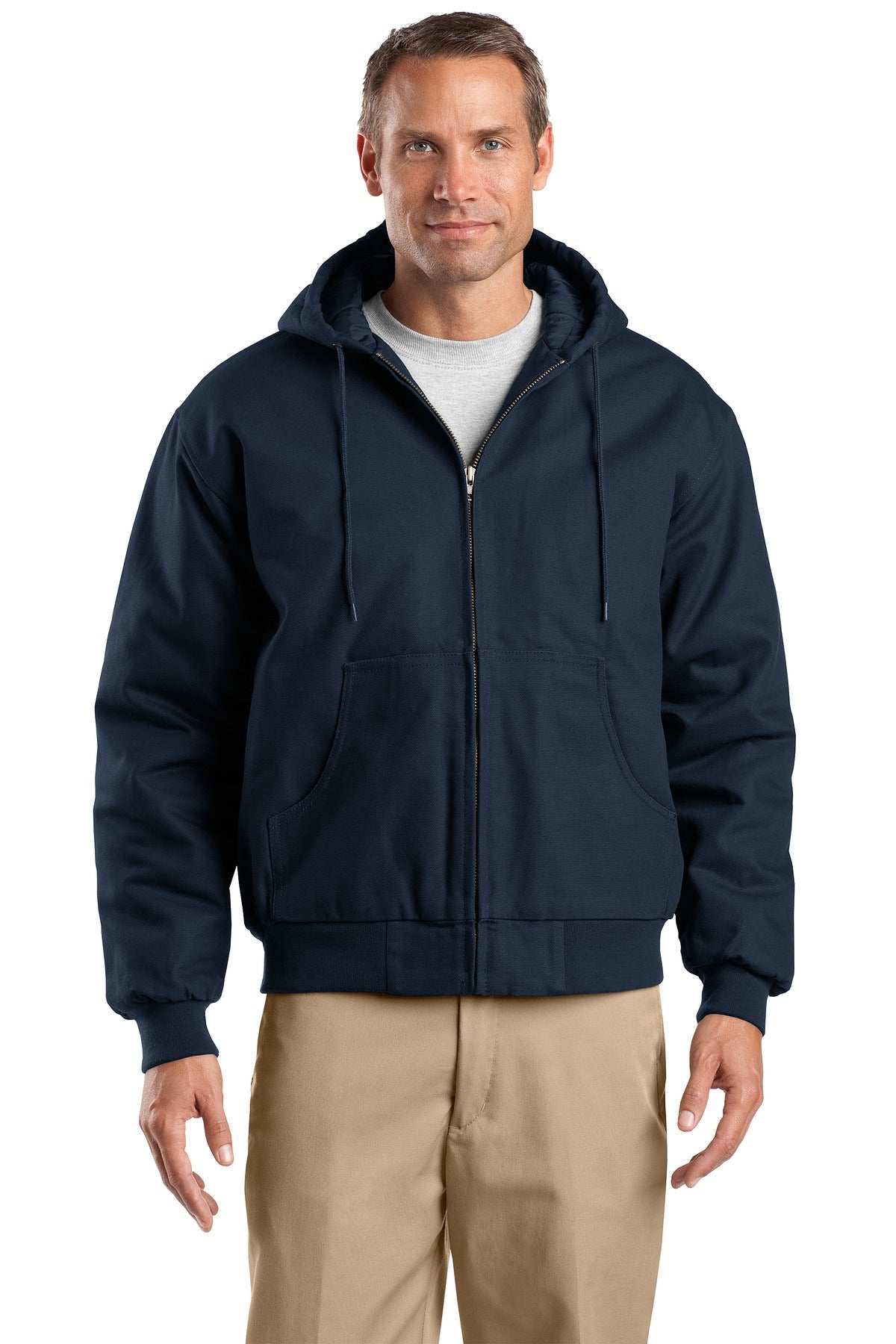 CornerStone- CornerStone® Tall Duck Cloth Hooded Work Jacket. TLJ763H-Medtech- 3