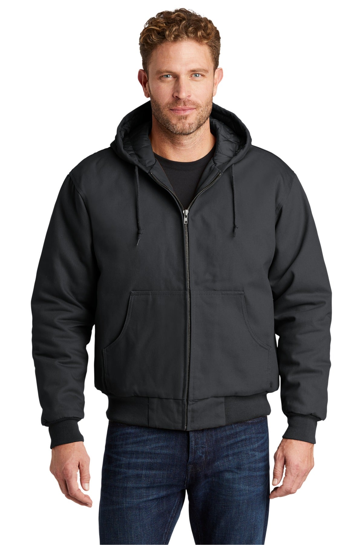 CornerStone- CornerStone® - Duck Cloth Hooded Work Jacket. J763H-Medtech- 2