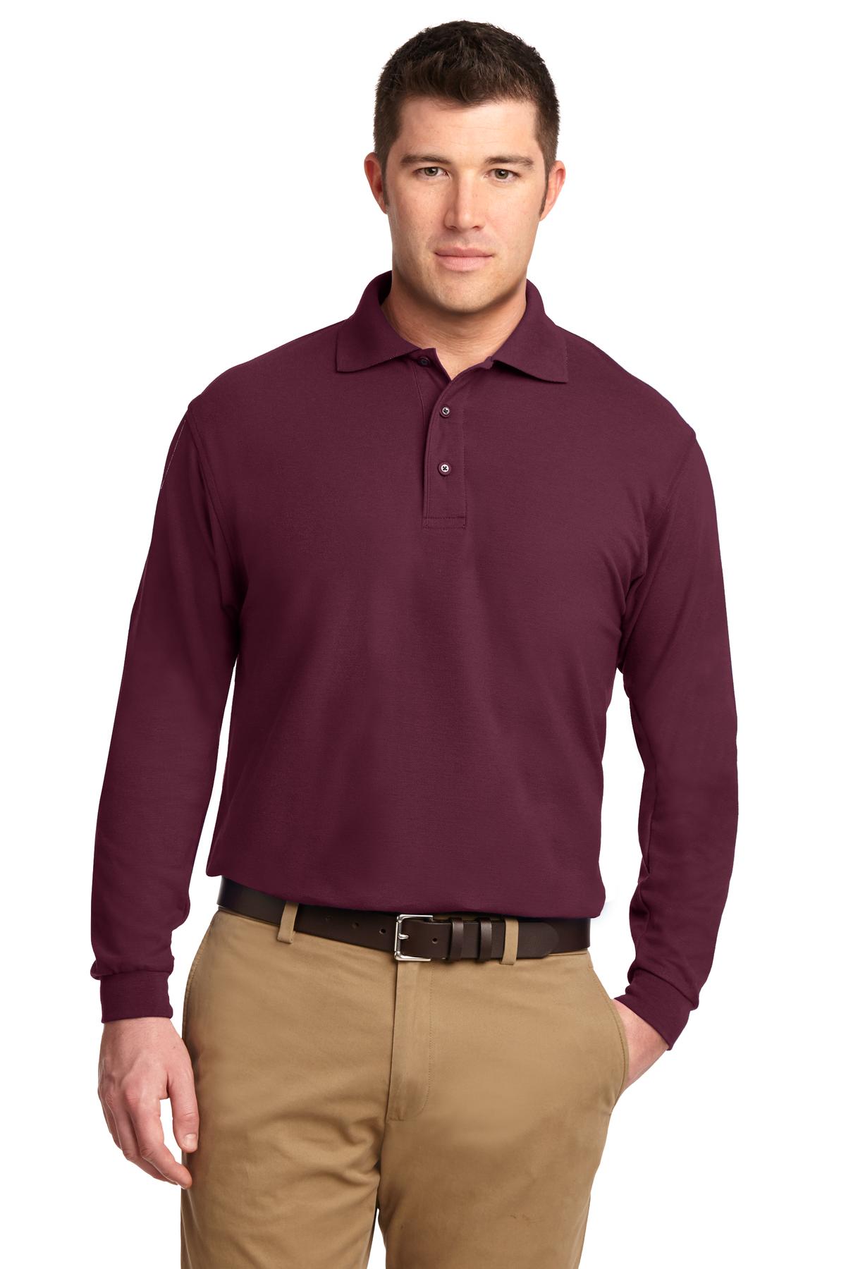 Port Authority- Port Authority® Silk Touch™ Long Sleeve Polo. K500LS-Medtech- 2