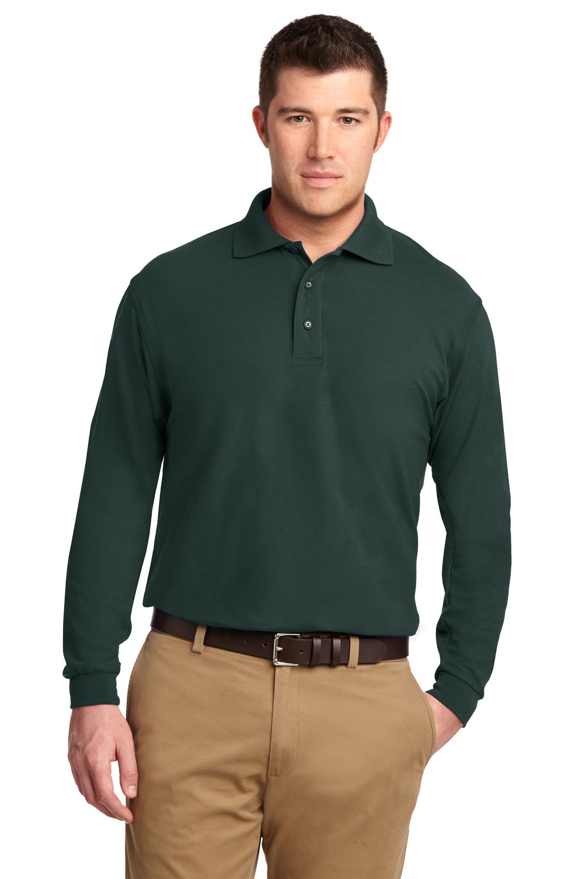 Port Authority- Port Authority® Silk Touch™ Long Sleeve Polo. K500LS-Medtech- 4