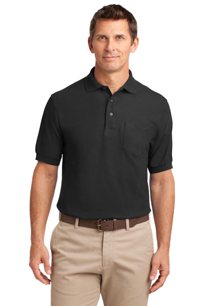 Port Authority- Port Authority® Silk Touch™ Polo with Pocket. K500P-Medtech- 1