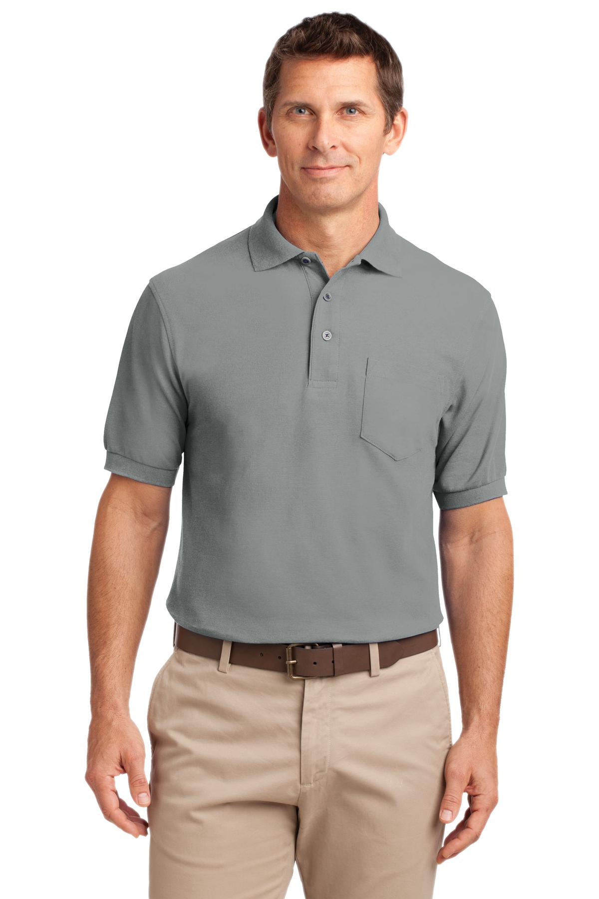 Port Authority- Port Authority® Silk Touch™ Polo with Pocket. K500P-Medtech- 3