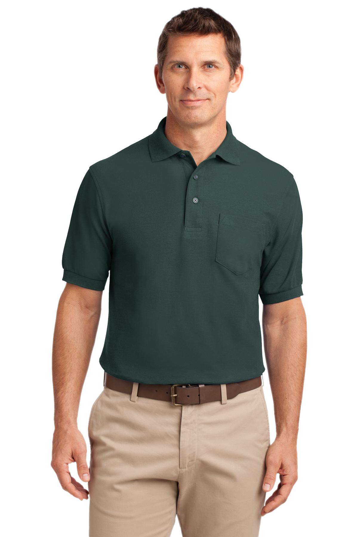 Port Authority- Port Authority® Silk Touch™ Polo with Pocket. K500P-Medtech- 4