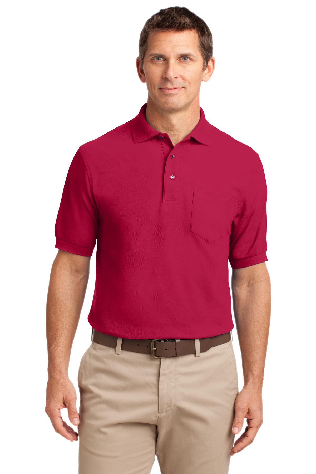 Port Authority- Port Authority® Silk Touch™ Polo with Pocket. K500P-Medtech- 6