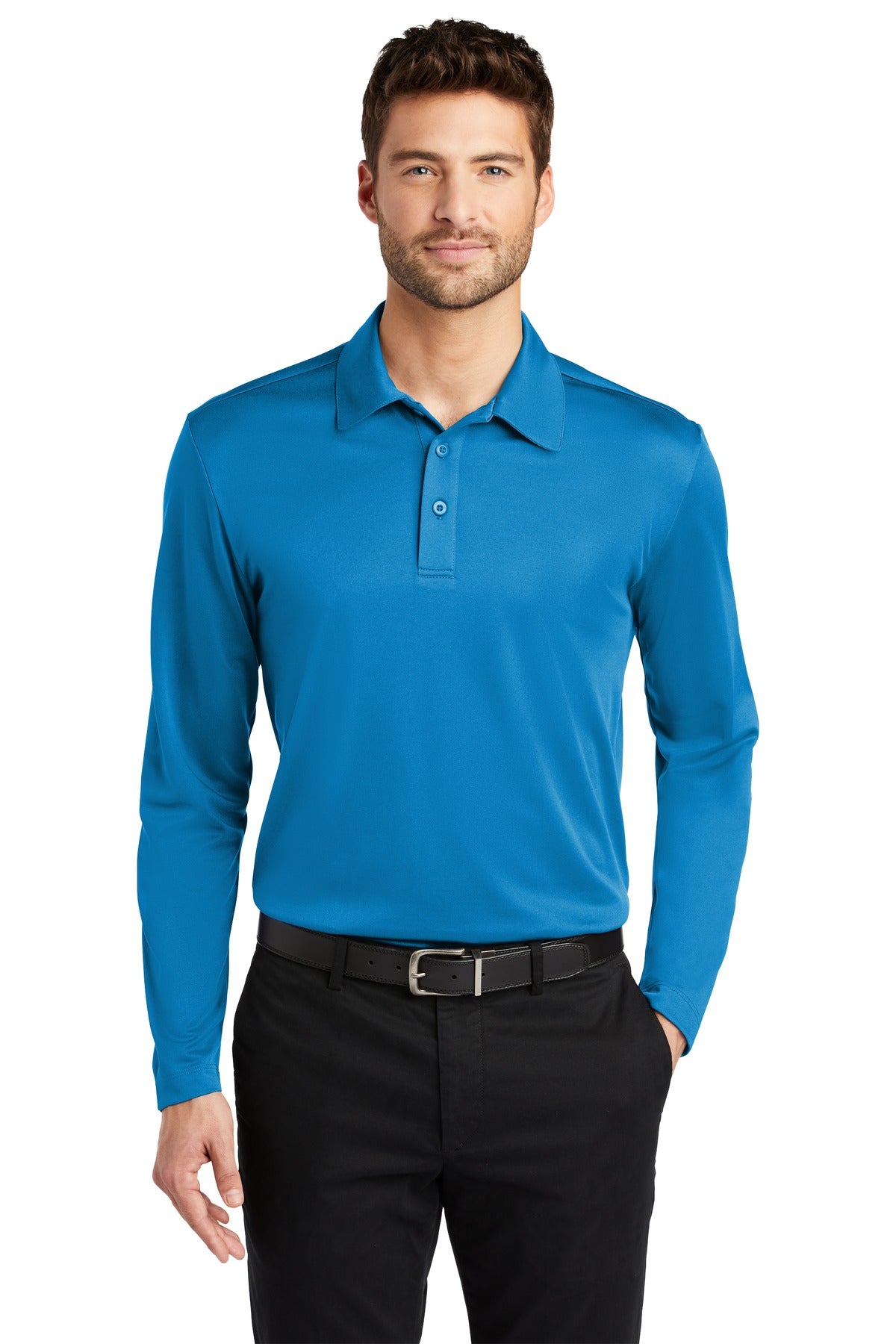 Port Authority- Port Authority® Silk Touch™ Performance Long Sleeve Polo. K540LS-Medtech- 2