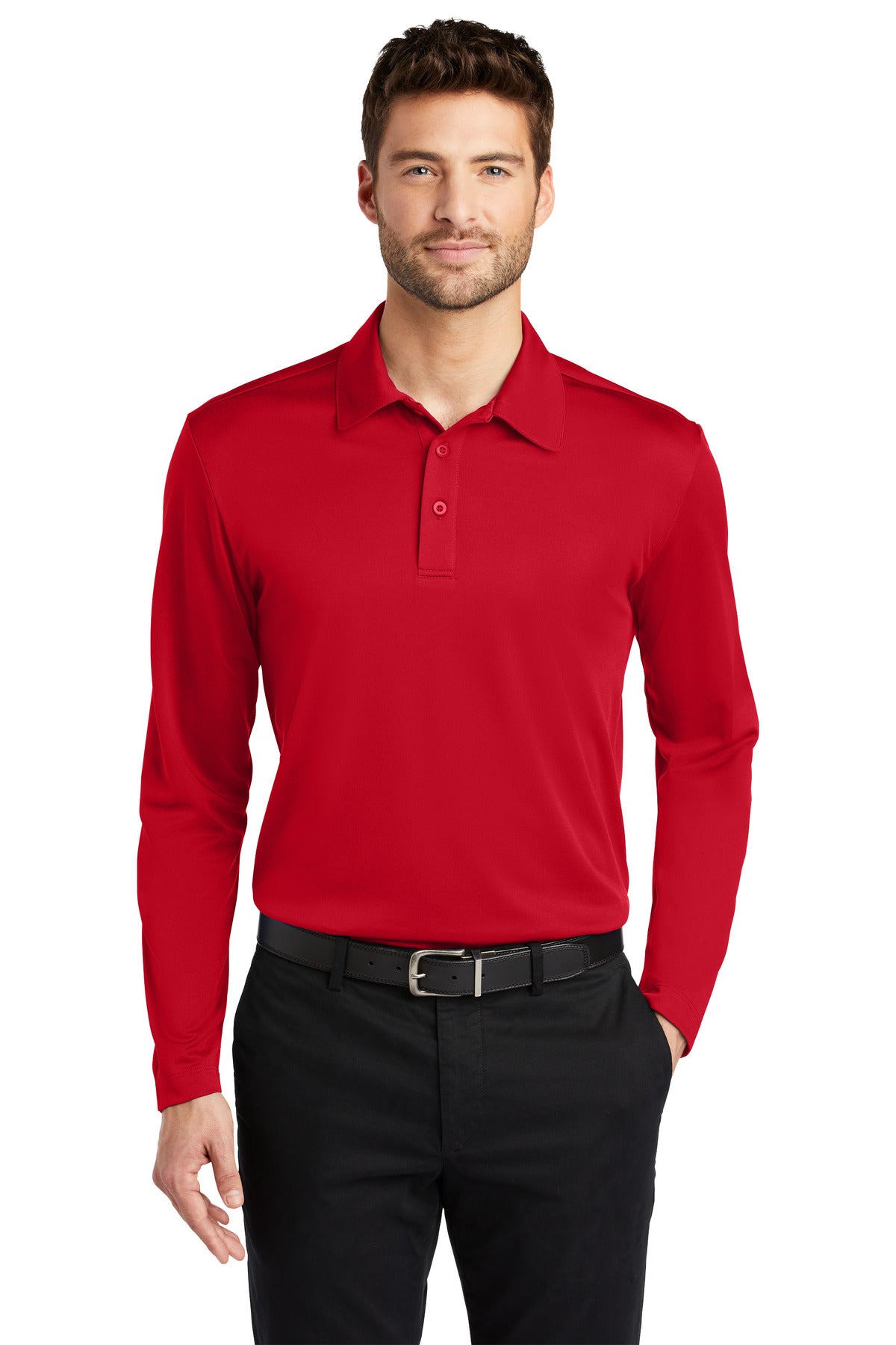 Port Authority- Port Authority® Silk Touch™ Performance Long Sleeve Polo. K540LS-Medtech- 5