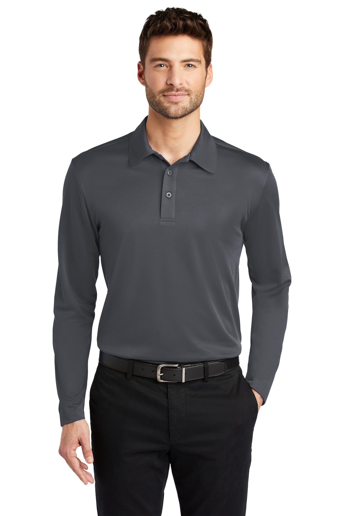 Port Authority- Port Authority® Silk Touch™ Performance Long Sleeve Polo. K540LS-Medtech- 7