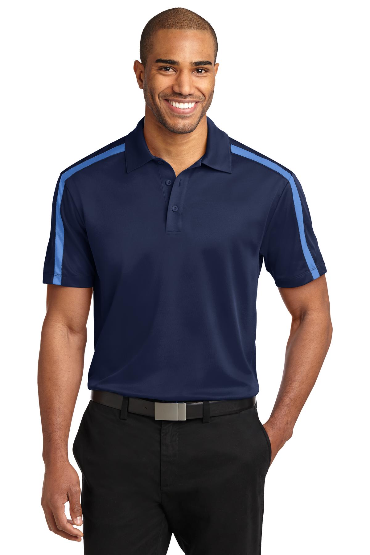 Port Authority- Port Authority® Silk Touch™ Performance Colorblock Stripe Polo. K547-Medtech- 4